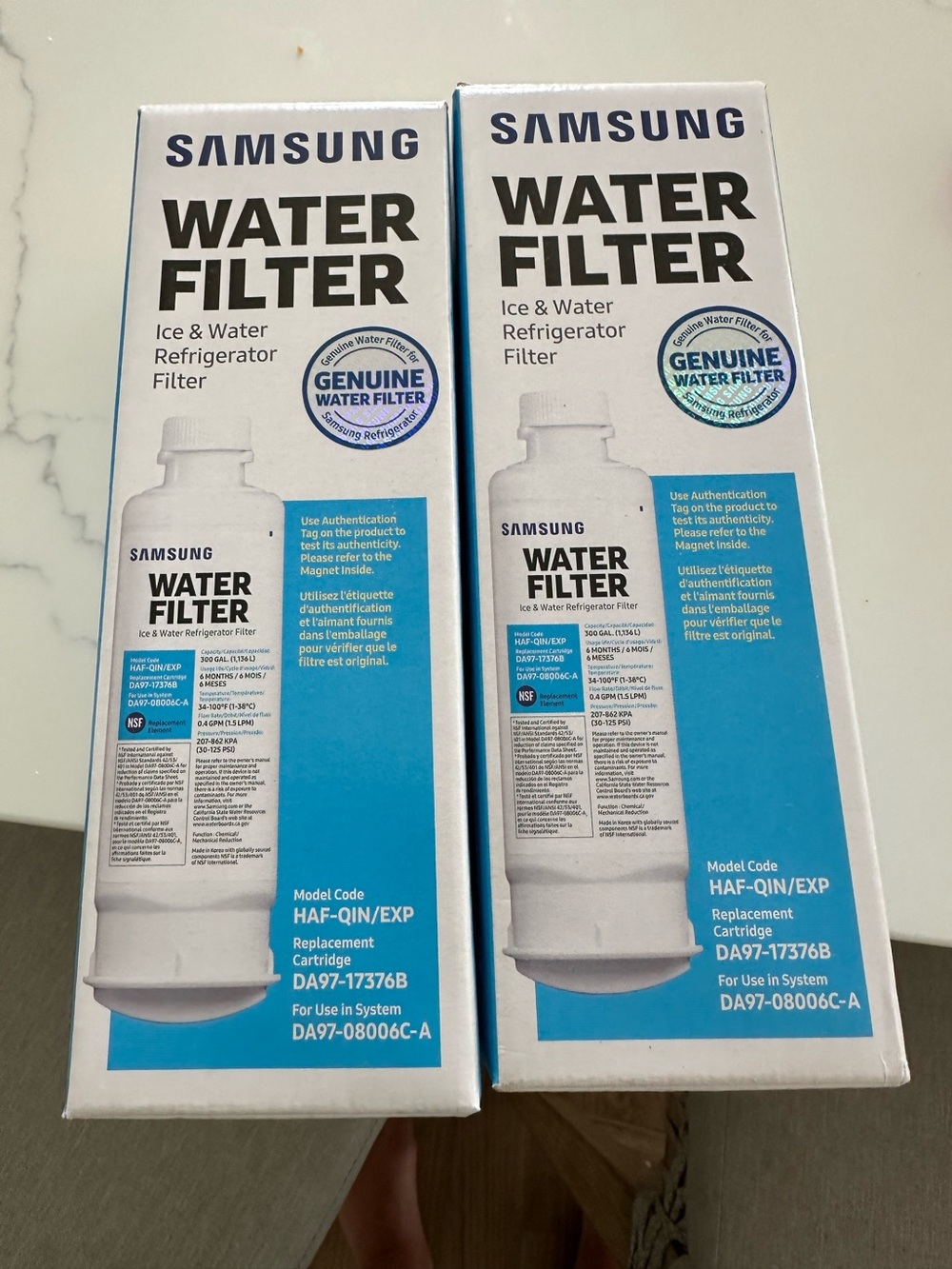 Samsung water filters for refrigerator. Brand new